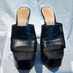 Schutz platform slides. Heel - 5 inches.